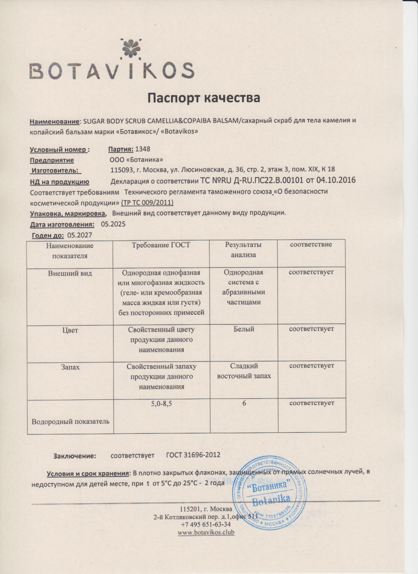 Паспорт №052025